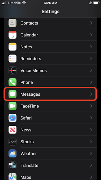 Disable iMessage on an iPhone