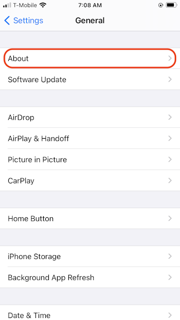 Check which version of iOS your iPhone is using