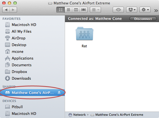 Network drives in the Finder