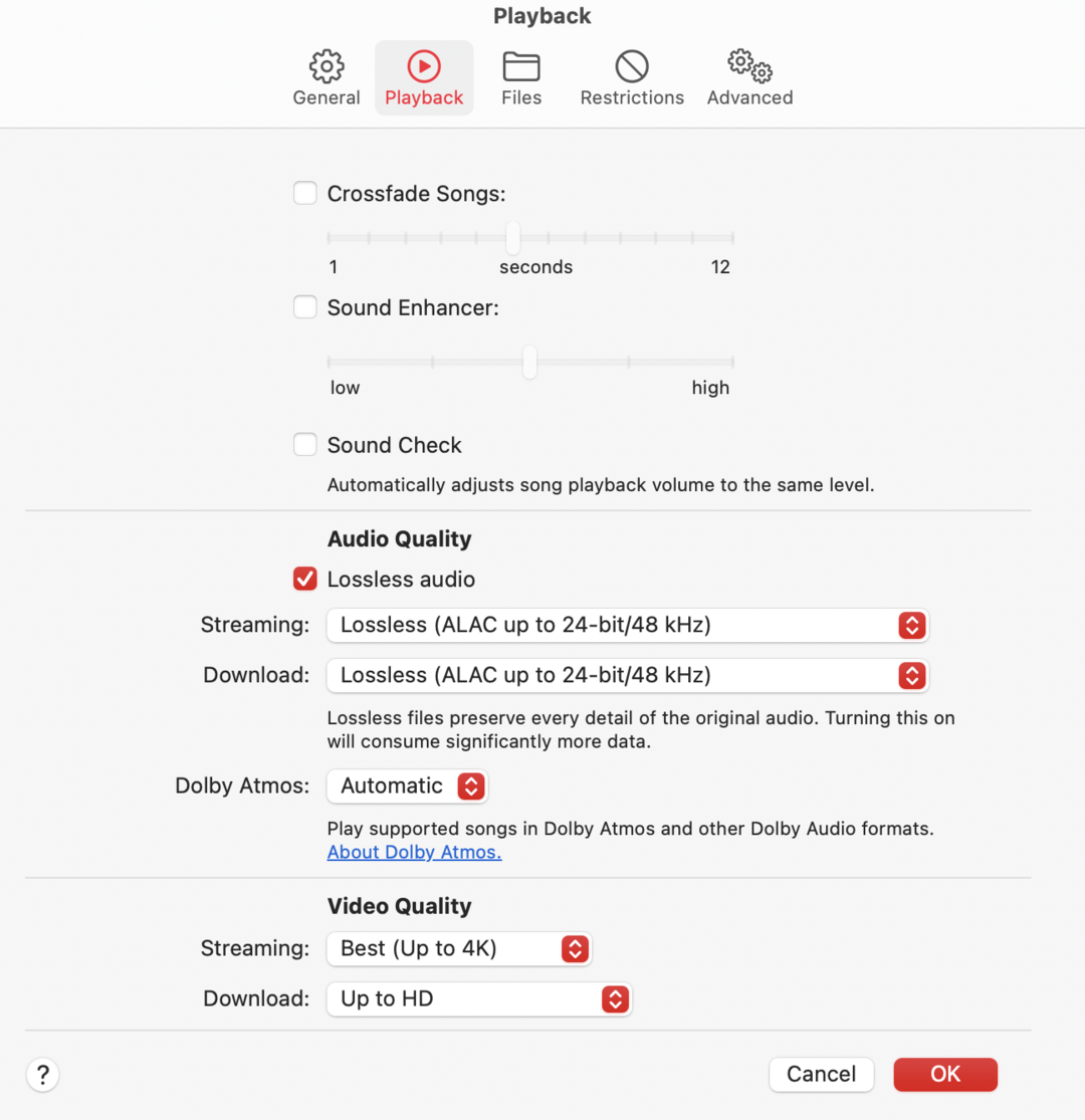 Enable lossless audio on your Mac