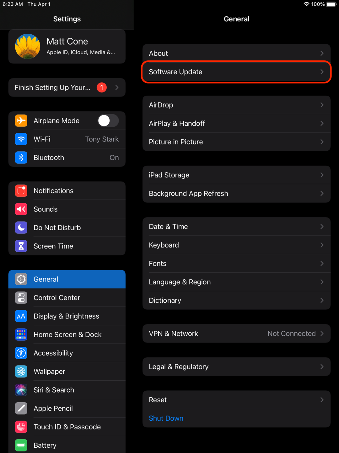 Disable automatic updates on your iPad