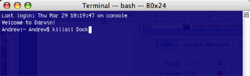 Dashboard on Mac