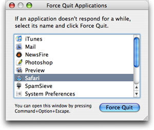 Force quit Mac apps