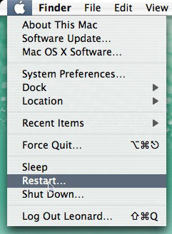 Restarting a Mac