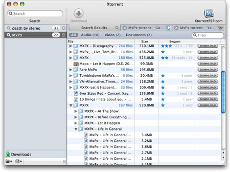 Xtorrent application for Mac