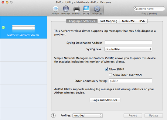 Launching the old AirPort Utility application