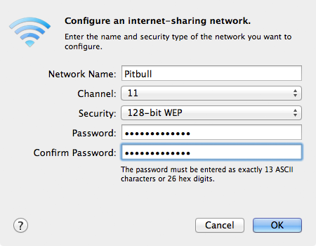 Using your Mac as a wireless router