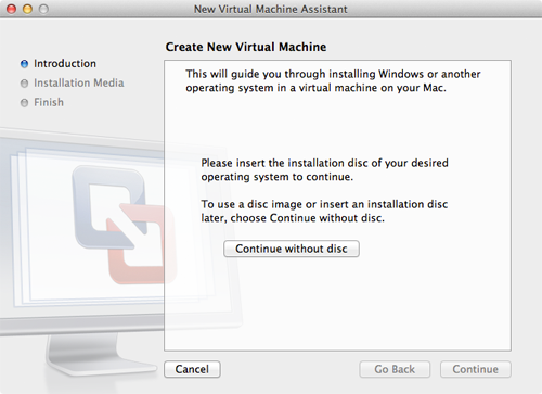 Installing Windows using VMware Fusion