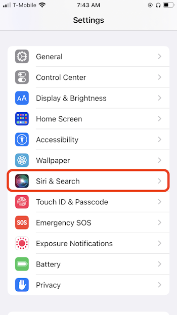 Activate Siri on an iPhone