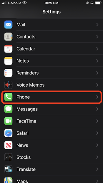 Disabling WiFi calling on iPhone
