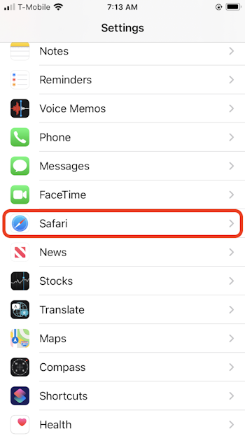 Change the default search engine on iPhone