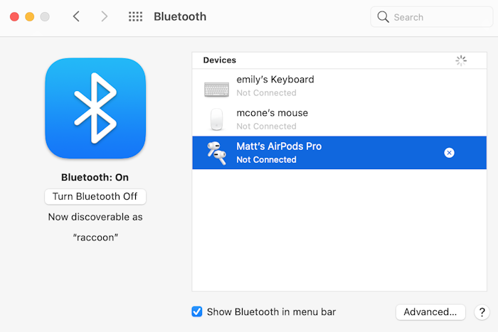 Connect AirPods to Mac