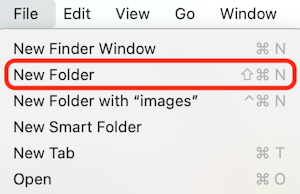 Make a folder on a Mac