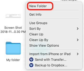 Make a folder on a Mac