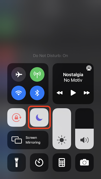 Turn on Do Not Disturb on iPhone
