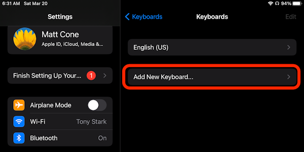 Enabling the emoji keyboard on iPhone and iPad