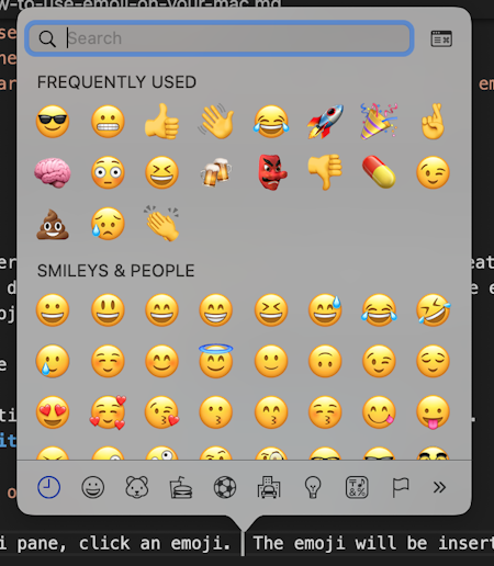 Using emoji on Mac