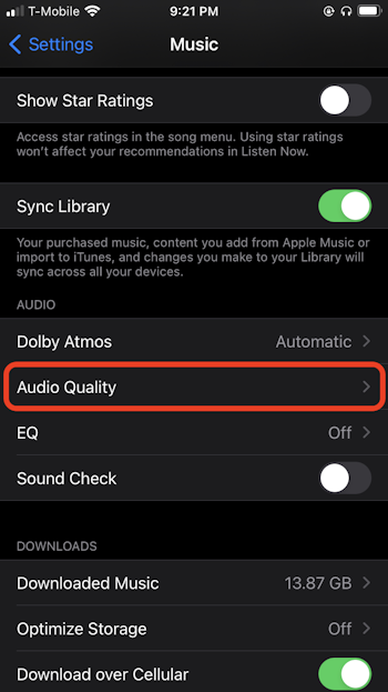 Enable lossless audio on your iPhone
