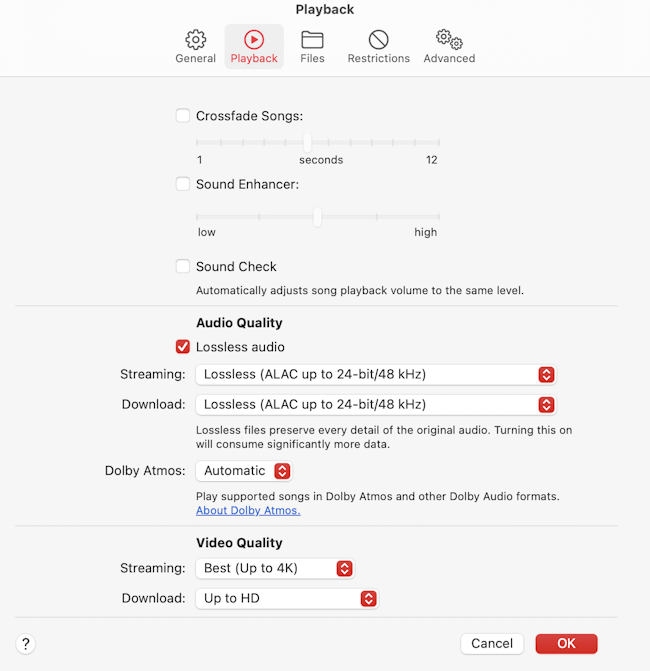 Enable lossless audio on your Mac