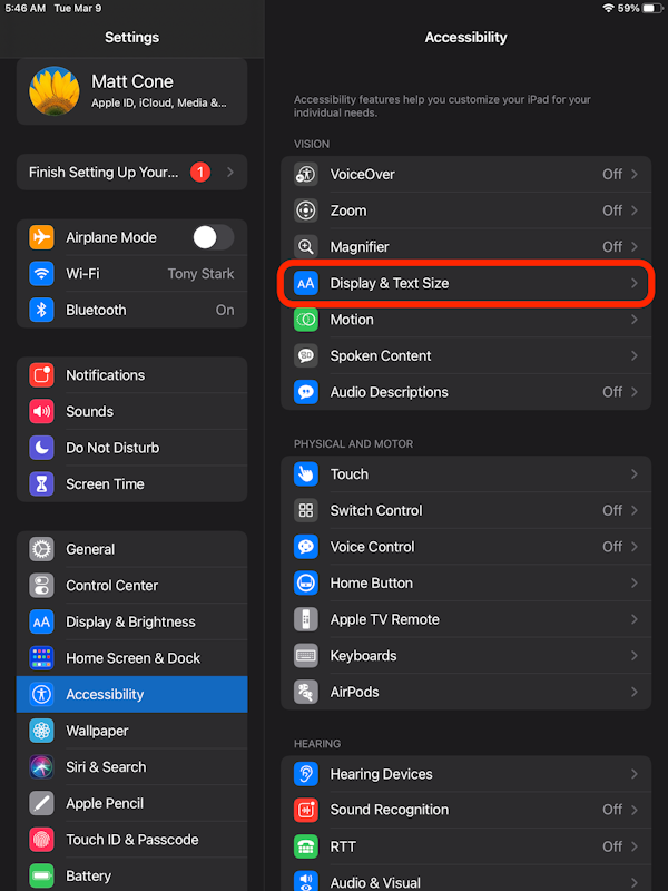 Use display and text size preferences on your iPhone, iPad, and