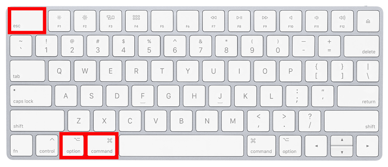 Force quit Mac apps with keyboard shortcut