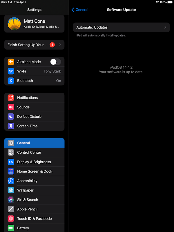 Disable automatic updates on your iPad