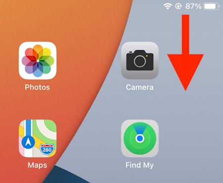 Activating the screen rotation lock on an iPad