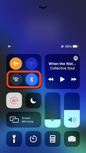 Turning on Wifi and Bluetooth while in Airplane Mode on iPhone