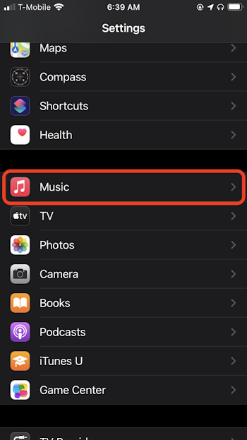iPhone audio EQ (equalizer) settings