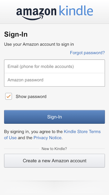 Kindle books on iPhone