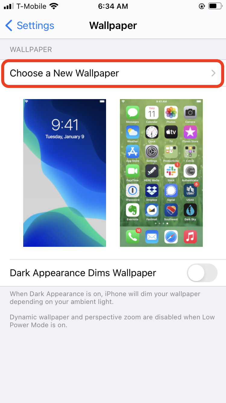 How to Enable Dark Appearance Dims Wallpaper on an iPhone iOS 142   video Dailymotion