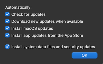 Disable automatic updates on your Mac