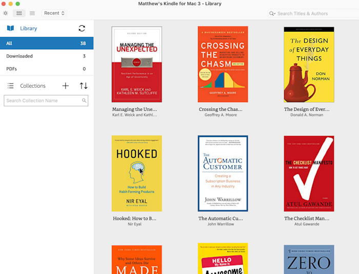 Kindle books on Mac
