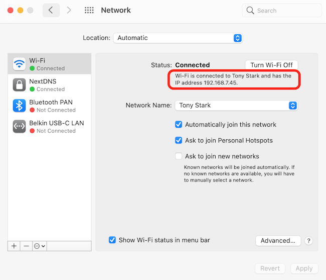 set static ip address on mac Mac network settings