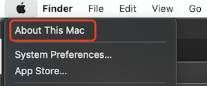 Check which version of macOS your Mac is using