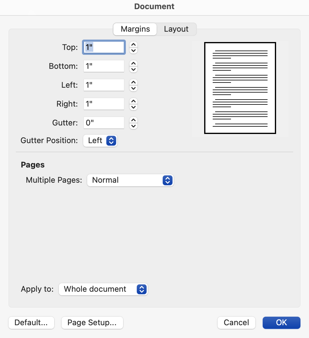 how to double space on microsoft on mac