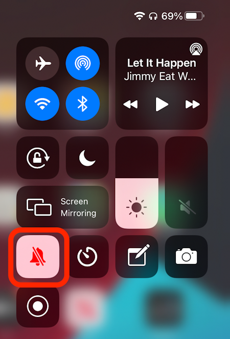 Activating the screen rotation lock on an iPad
