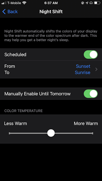 How to use Night Shift on iPhone