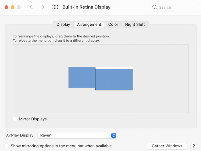 Using Sidecar for iPad as a second monitor