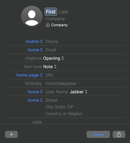 how to add contact to contact list on mac