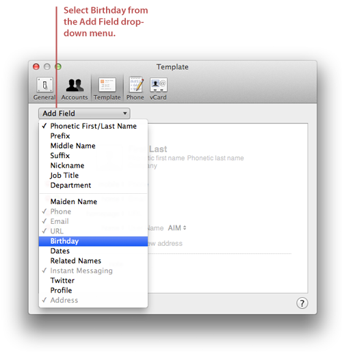 Tracking birthdays on your Mac