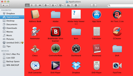 Custom background for Finder windows on a Mac