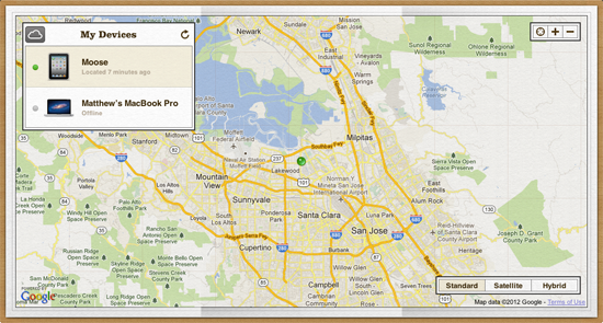 Viewing your Apple devices on a map using iCloud