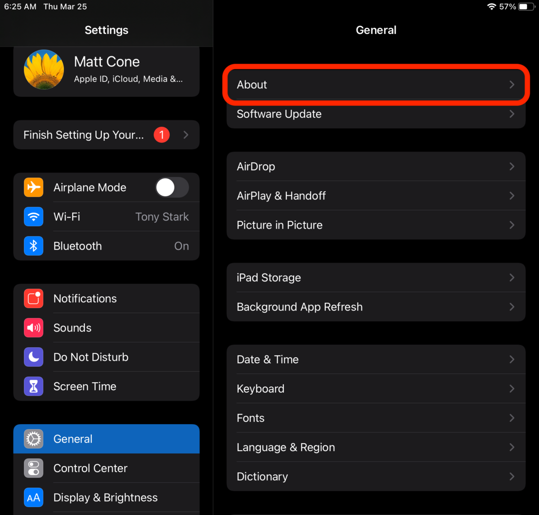 Change the name of iPad