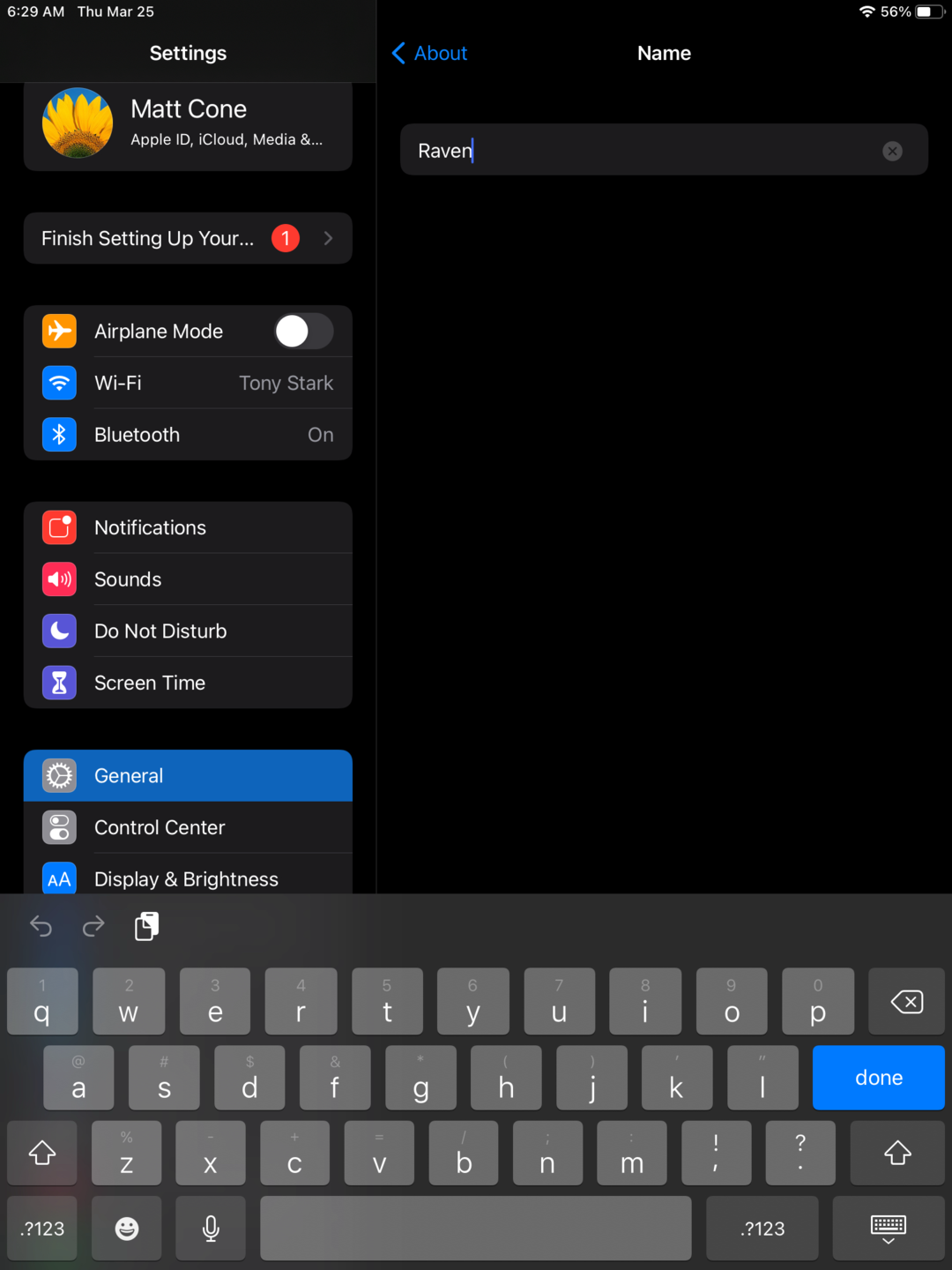 Change the name of iPad
