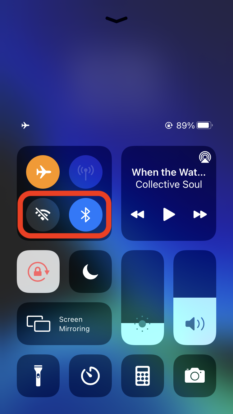 Turning on Wifi and Bluetooth while in Airplane Mode on iPhone