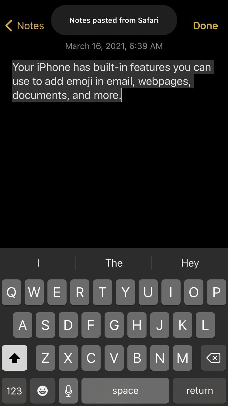 Copy and paste text on your iPhone