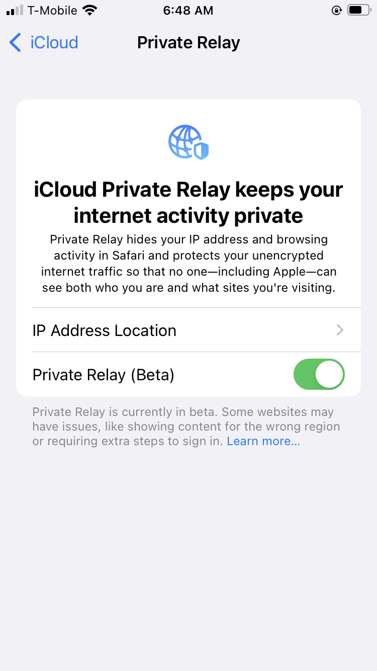 Enable Private Relay on your iPhone