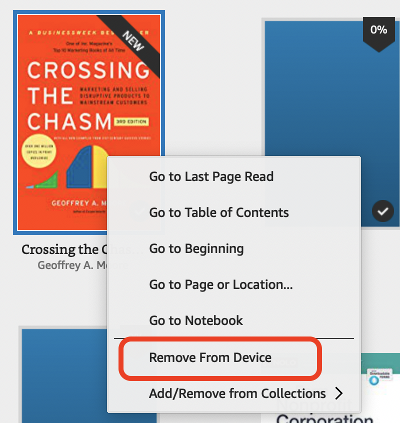 Remove Kindle books from Mac