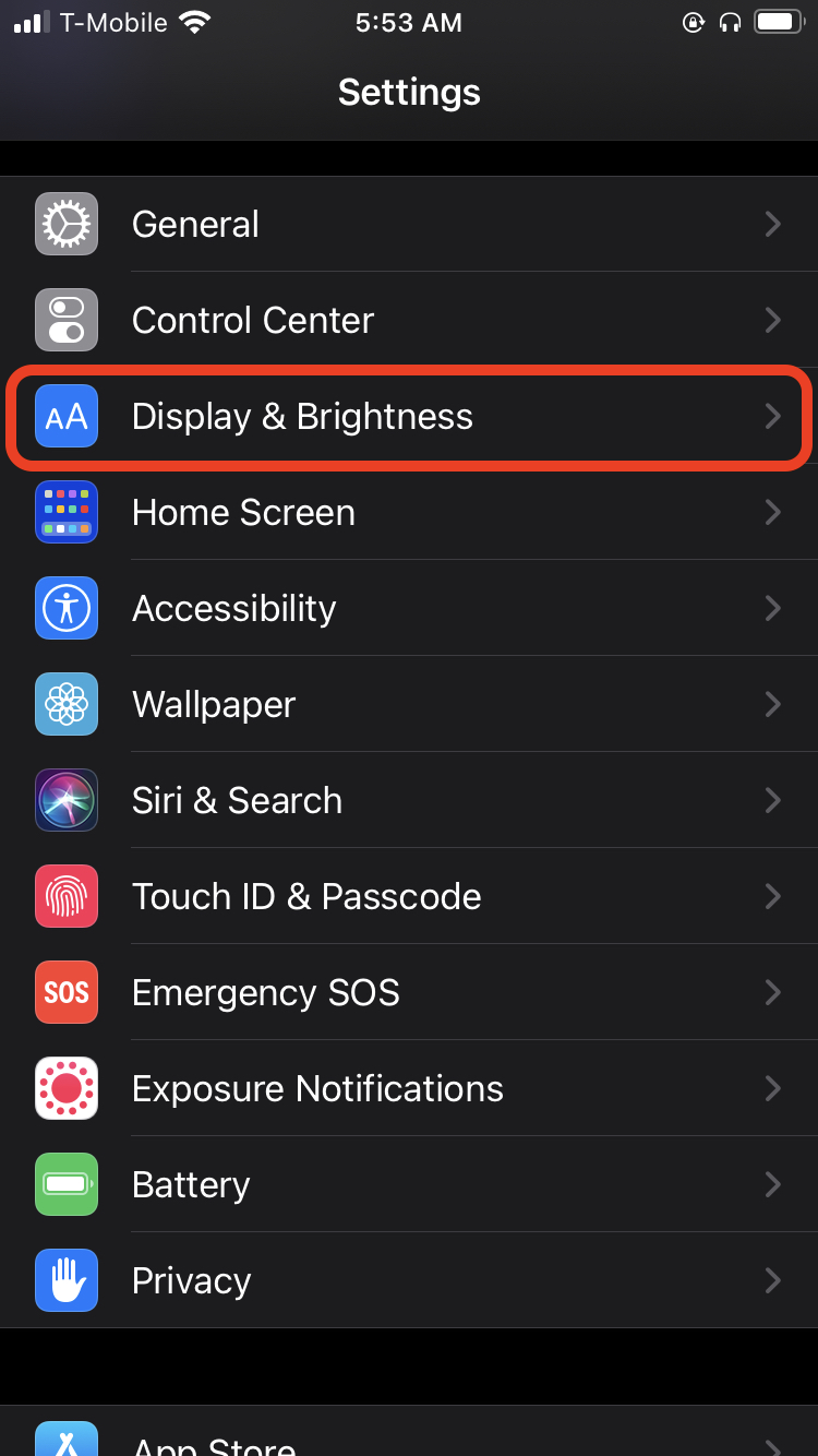 Using dark mode on your iPhone